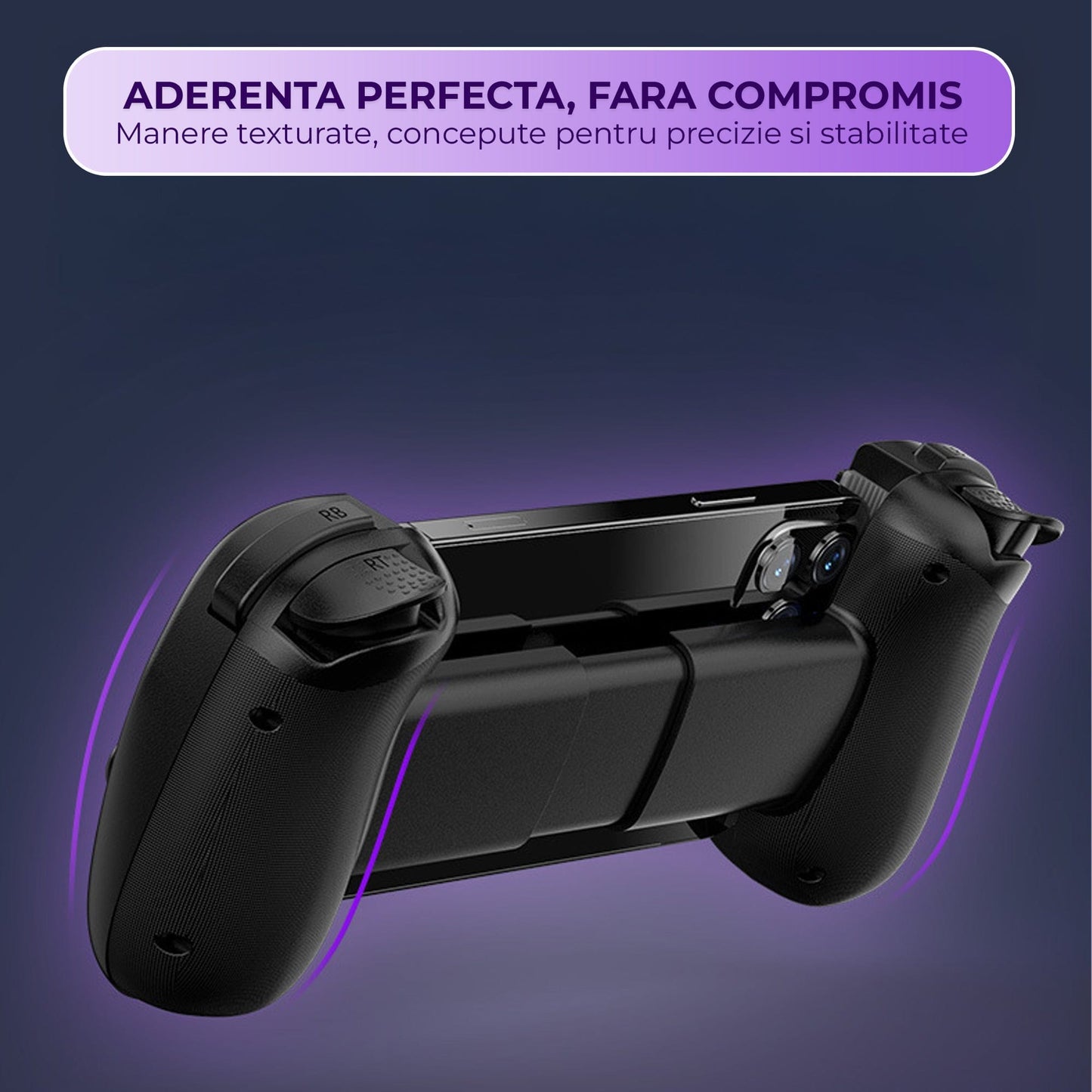 Gamepad Controller Gaming Wireless cu Joystick Hall, Bluetooth 5.0, Negru