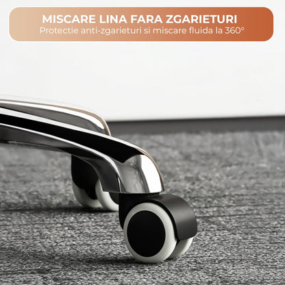Scaun Office Executiv din Piele Naturala, 360°, Negru