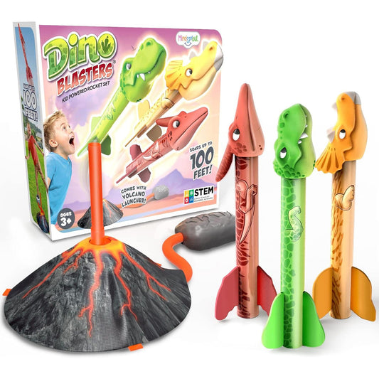 Set Dino Blasters, 100% Activare prin Saritura, Rachete din Spuma pentru Copii 3