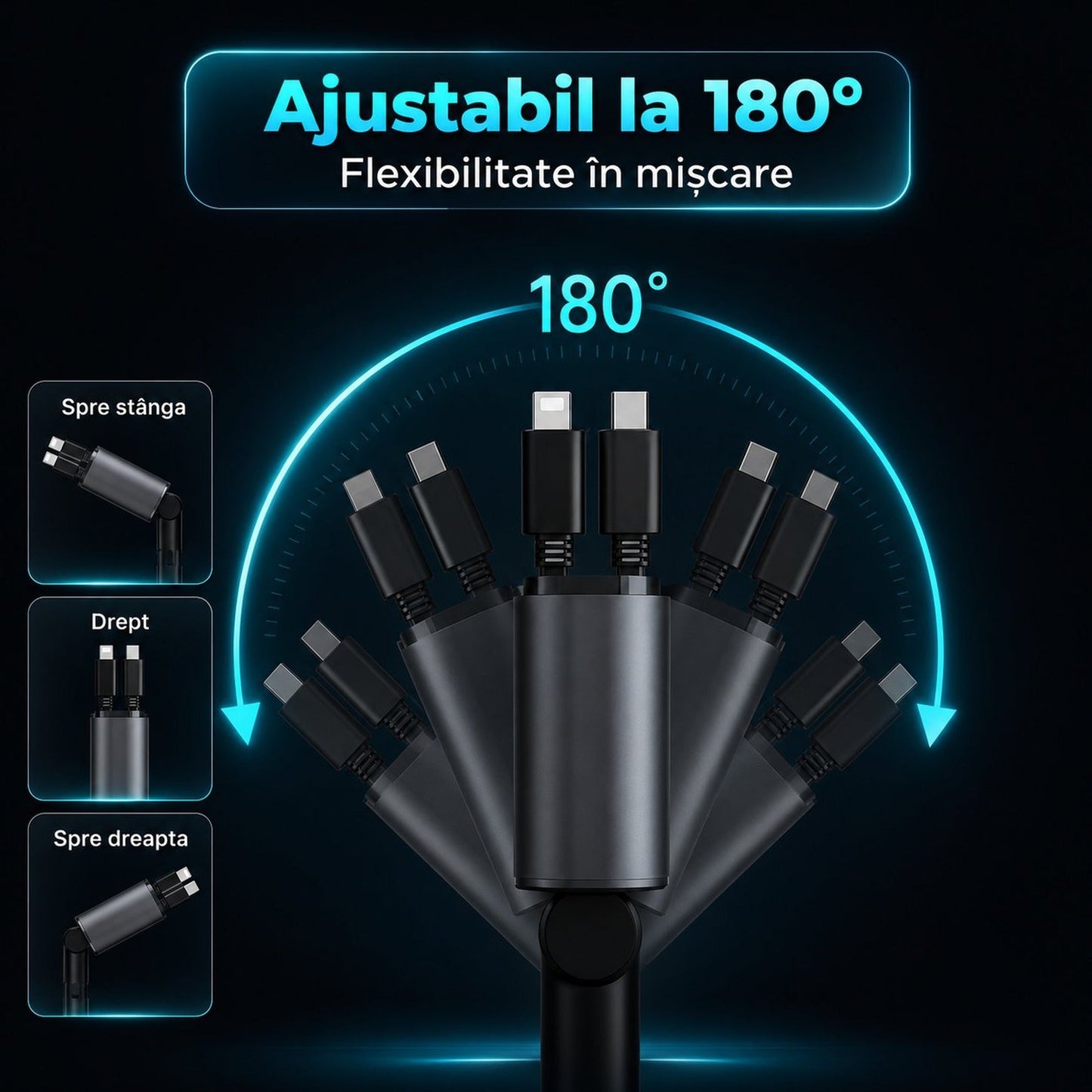 Incarcator auto 100W Super Fast Charge Timebox, Negru
