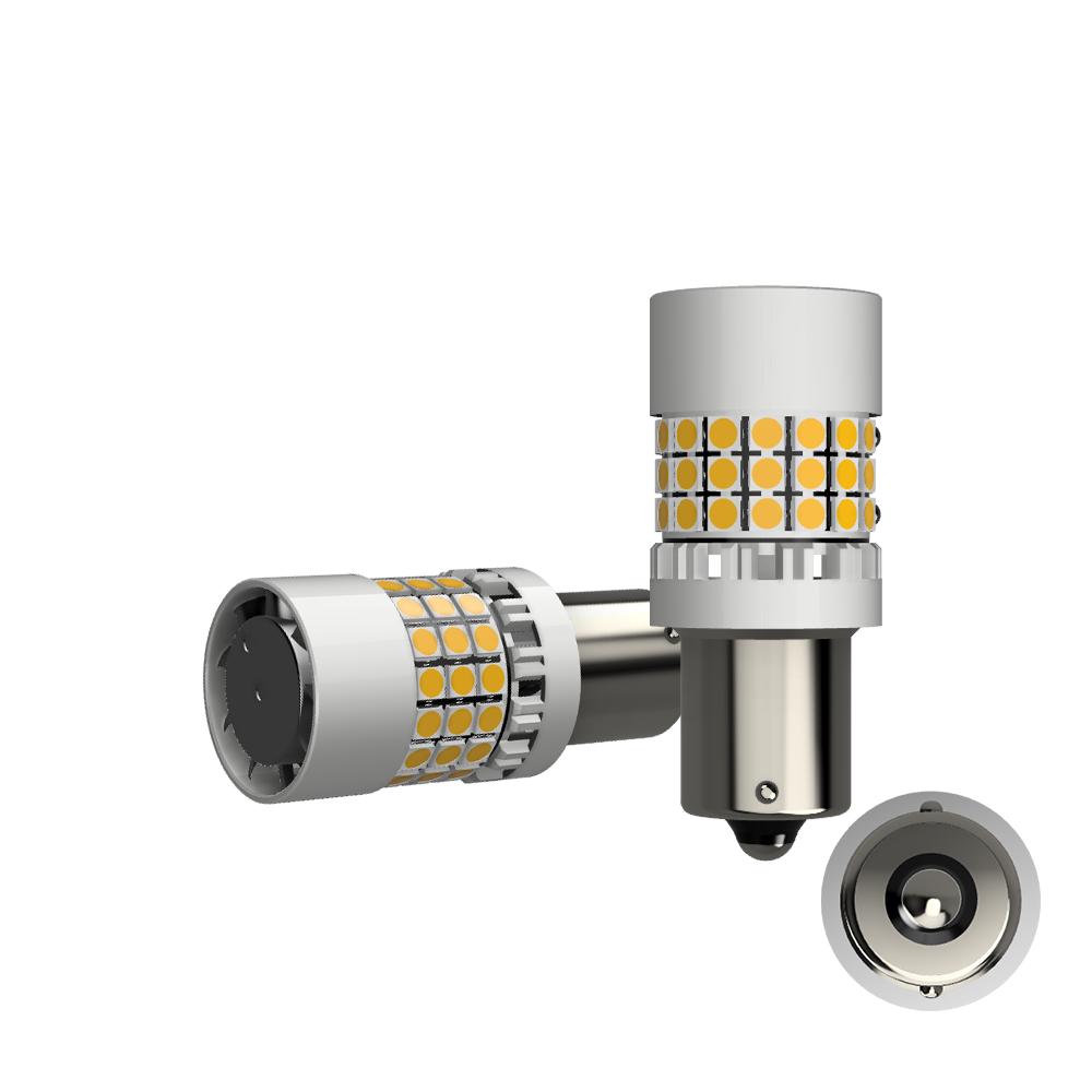 Set 2 x bec LED BA15S P21W LUSMAR™ 7000 lm Canbus - fara eroare - off-road