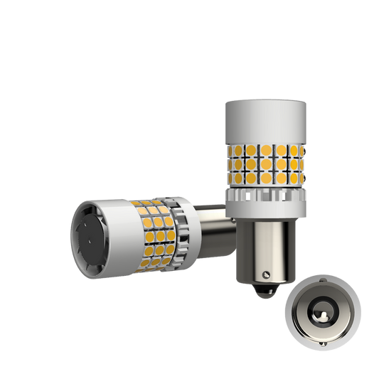 Set 2 x bec LED BA15S P21W LUSMAR™ 7000 lm Canbus - fara eroare - off-road