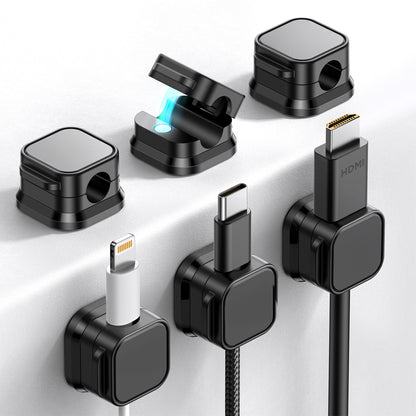 Set 6 clipuri magnetice Timebox, diametru 7, 5 mm, Negru