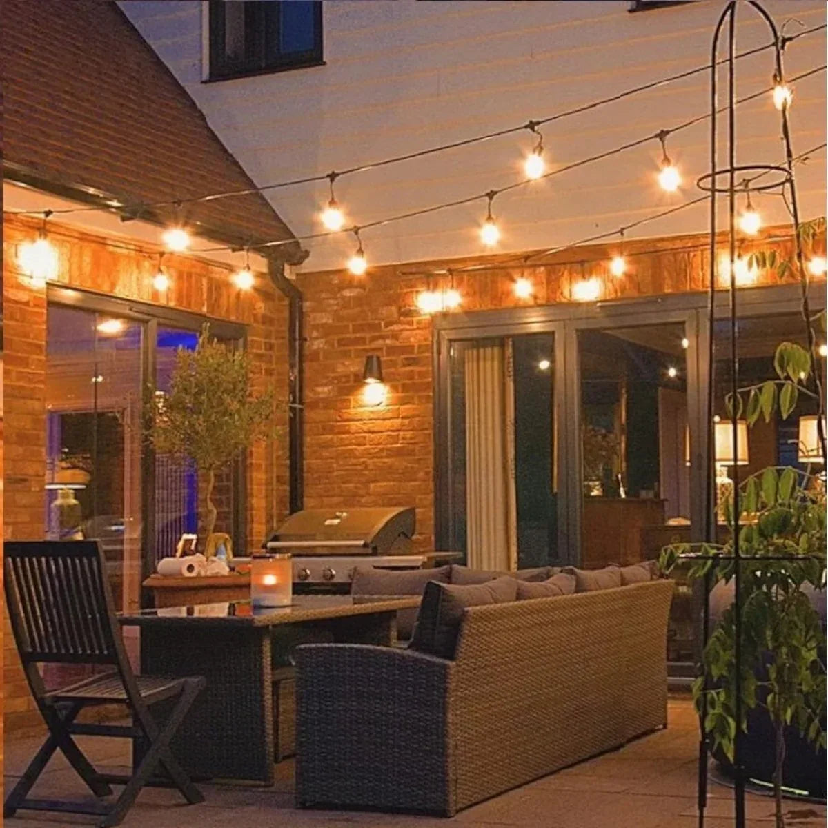 Ghirlanda luminoasa, solara, decorativa, interconectabila, Naimeed D6103, 5m, 10 Becuri LED, Lumina Alb Cald