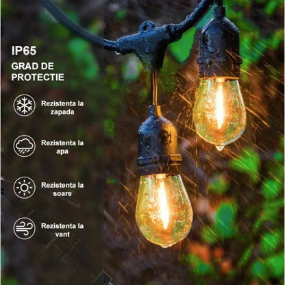 Ghirlanda luminoasa, decorativa, interconectabila, Naimeed D6126, 5m, 10 Becuri LED, Lumina Alb Cald