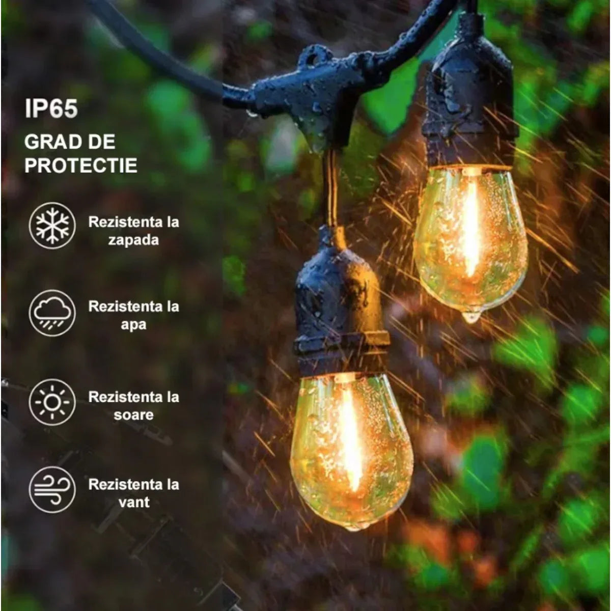 Ghirlanda luminoasa, decorativa, interconectabila, Naimeed D6128, 5m, 10 Becuri LED, Lumina Multicolor