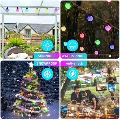 Ghirlanda luminoasa, solara, decorativa, interconectabila, Naimeed D6106, 5m, 10 Becuri LED, Lumina Multicolor