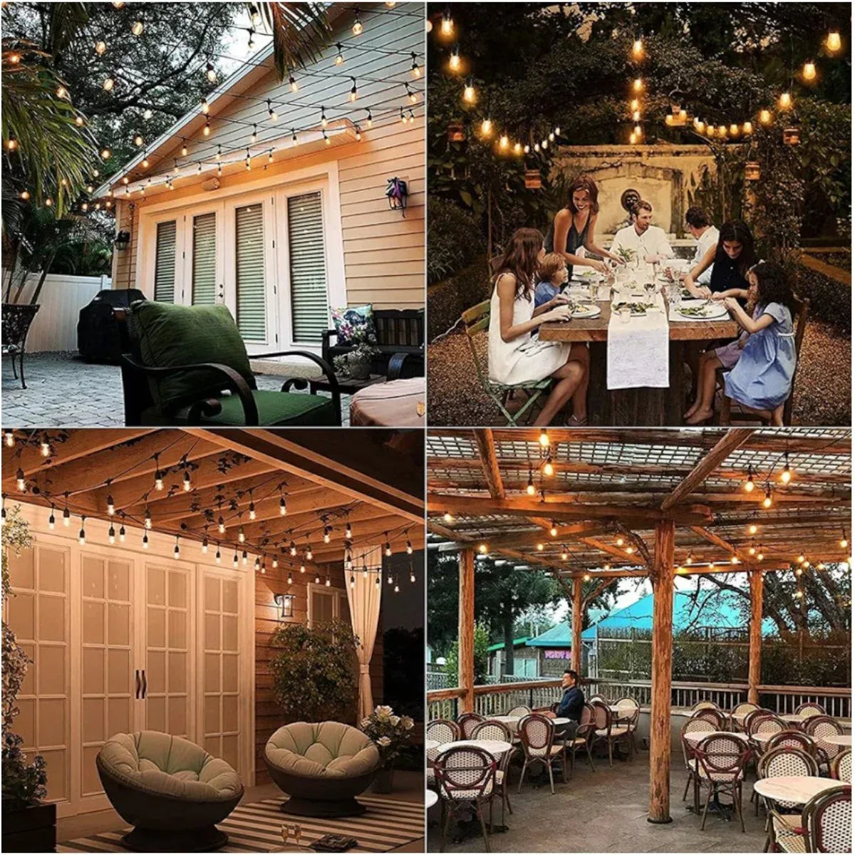 Ghirlanda luminoasa, decorativa, interconectabila, Naimeed D6101, 5m, 10 Becuri LED, Lumina Alb Cald