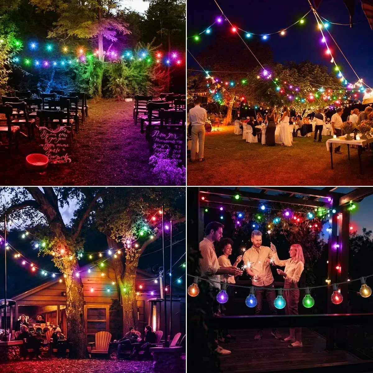 Ghirlanda luminoasa, decorativa, interconectabila, Naimeed D6094, 5m, 10 Becuri LED, Lumina Multicolor
