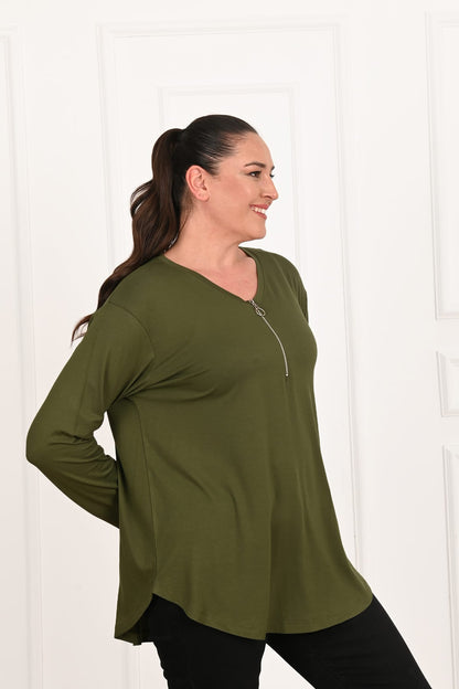 Bluza dama marimi mari cu fermoar 1387-23