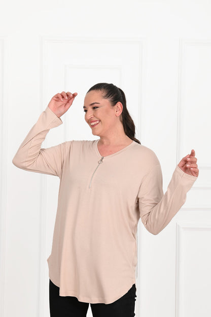 Bluza dama marimi mari cu fermoar 1387-23