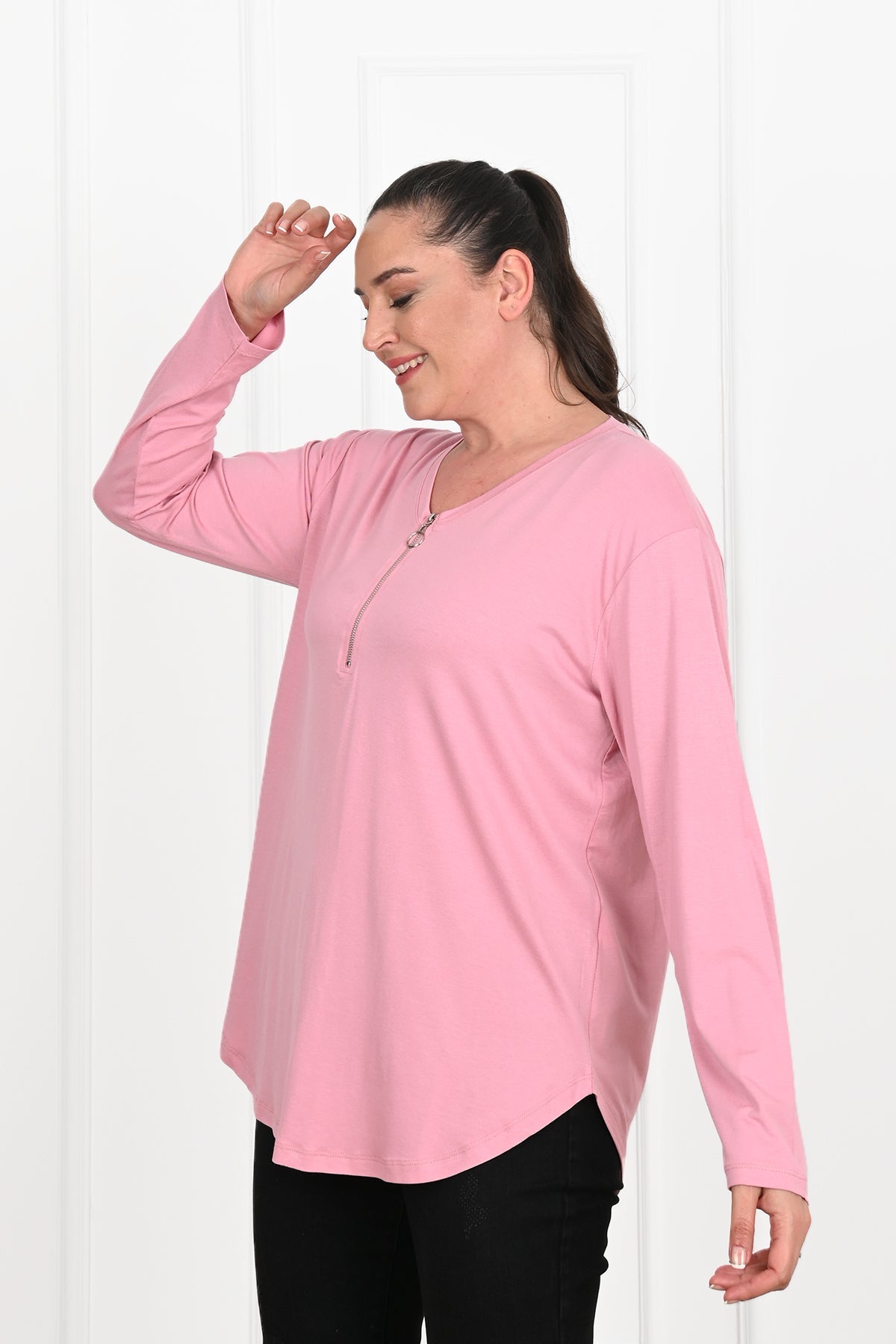 Bluza dama marimi mari cu fermoar 1387-23