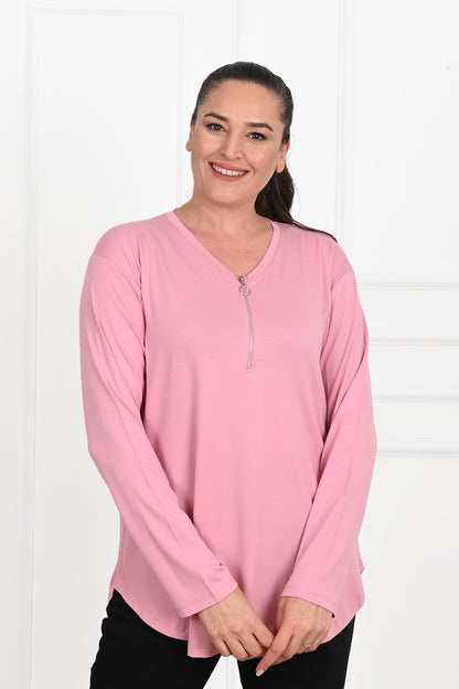 Bluza dama marimi mari cu fermoar 1387-23