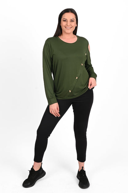 Bluza dama marimi mari cu capse 1390-23
