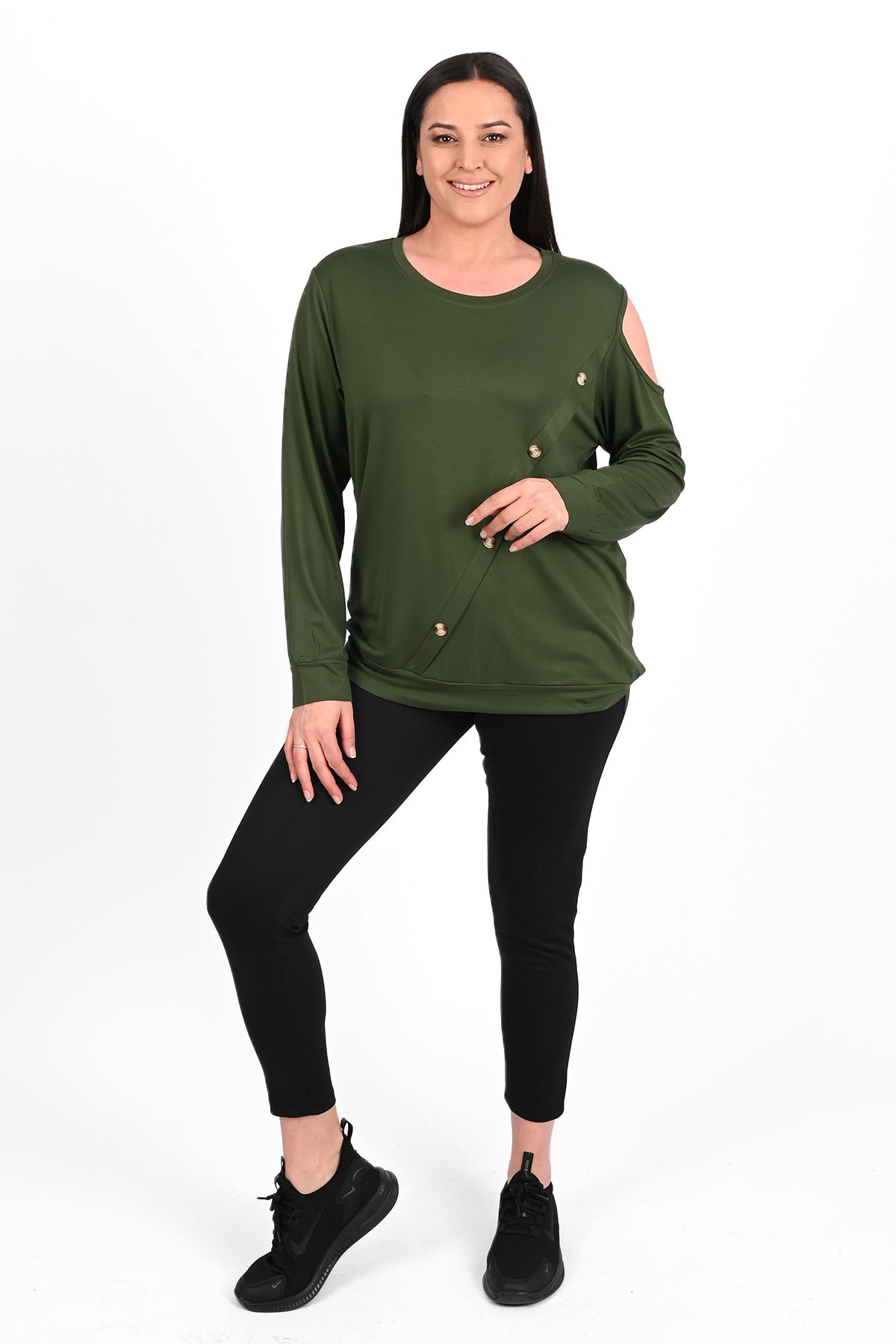 Bluza dama marimi mari cu capse 1390-23