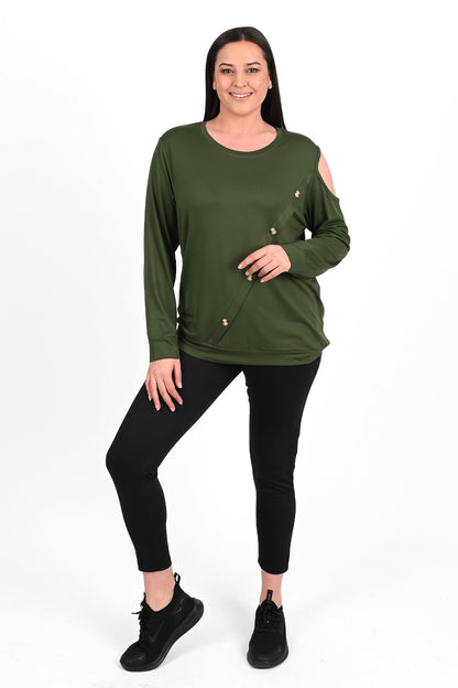 Bluza dama marimi mari cu capse 1390-23