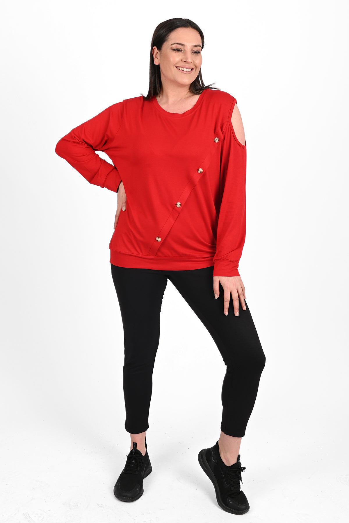 Bluza dama marimi mari cu capse 1390-23