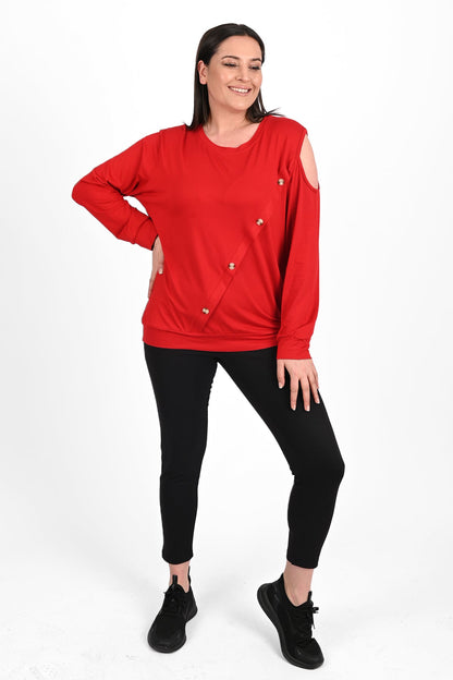 Bluza dama marimi mari cu capse 1390-23