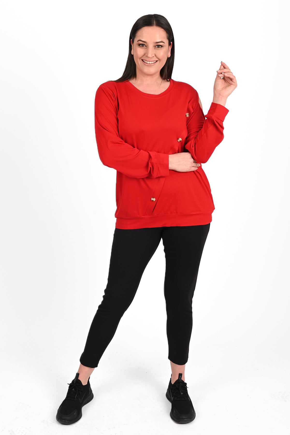 Bluza dama marimi mari cu capse 1390-23