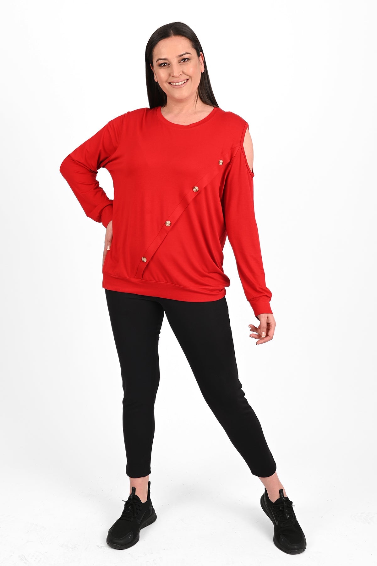 Bluza dama marimi mari cu capse 1390-23