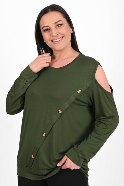 Bluza dama marimi mari cu capse 1390-23