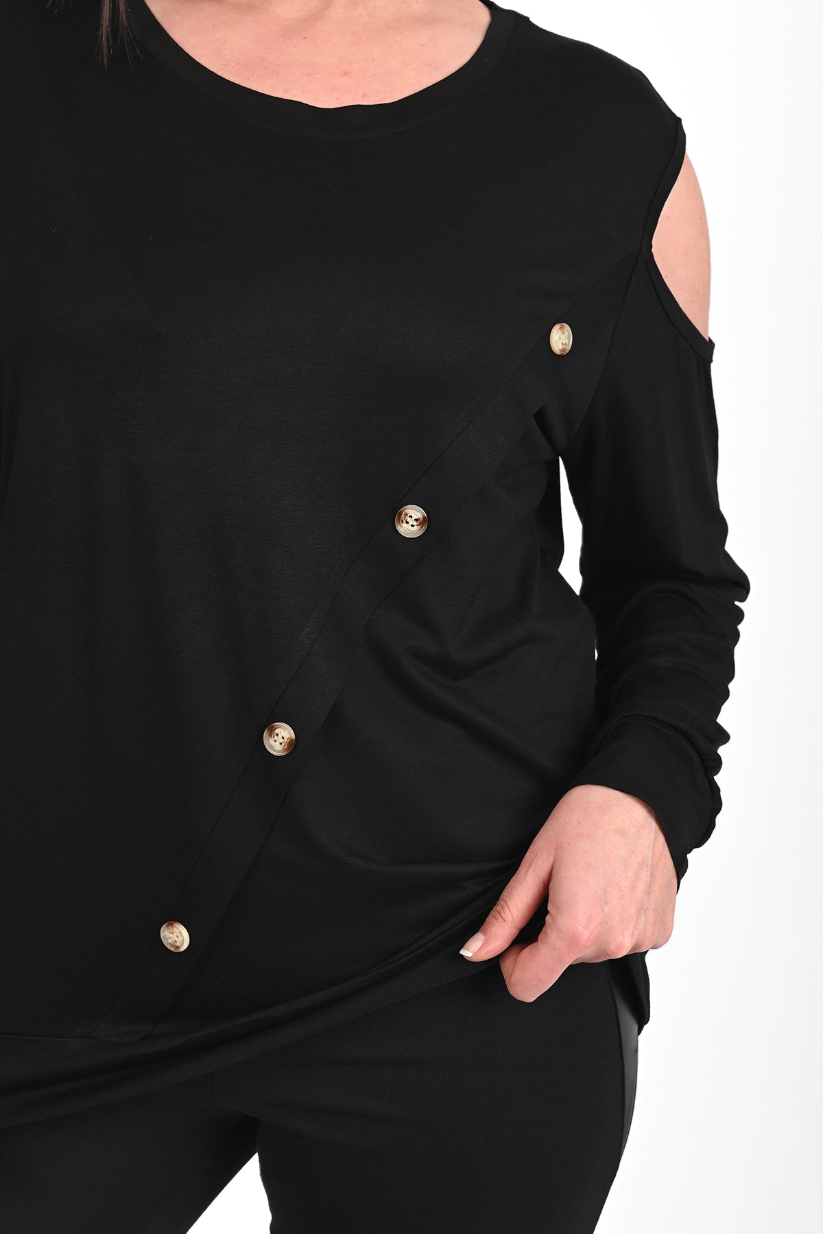 Bluza dama marimi mari cu capse 1390-23