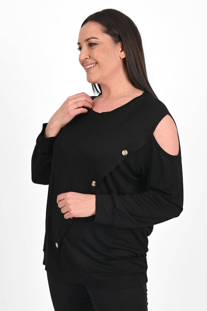 Bluza dama marimi mari cu capse 1390-23