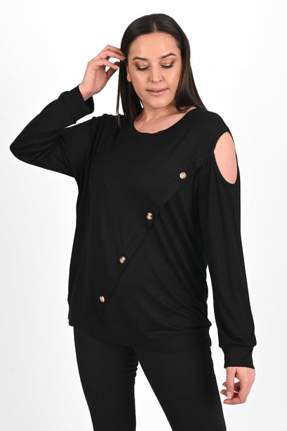 Bluza dama marimi mari cu capse 1390-23