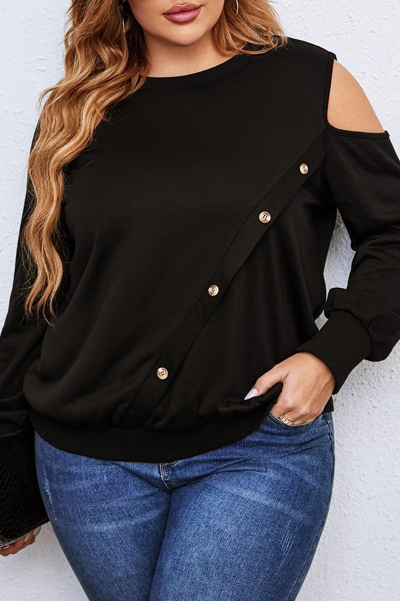 Bluza dama marimi mari cu capse 1390-23