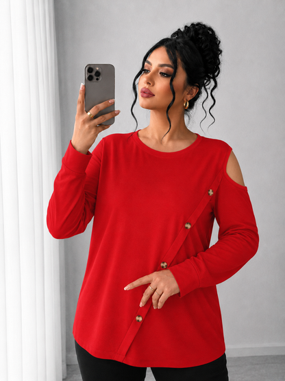 Bluza dama marimi mari cu capse 1390-23