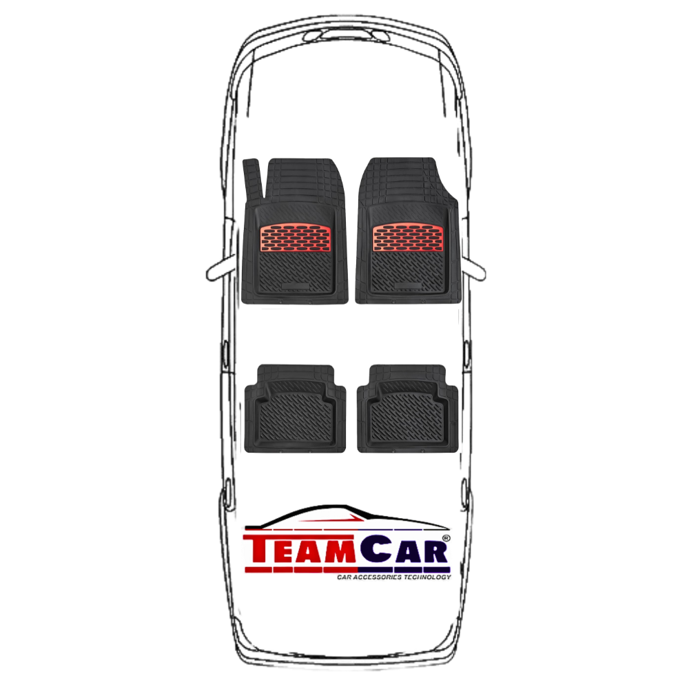 Covorașe Auto TeamCar® Tip Tăviță Volkswagen Touran II (2015+) - Red