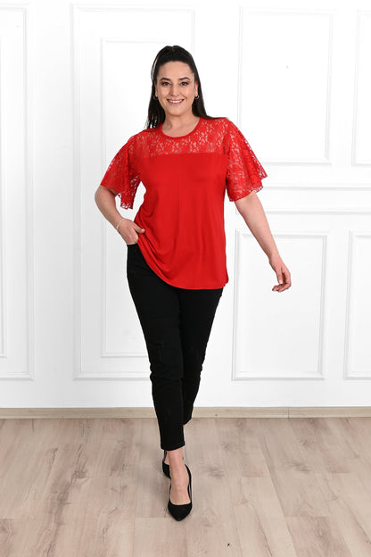 Tricou dama marimi mari cu dantela 1428-23