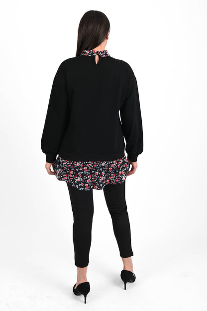 Bluza dama marimi mari cu flori 1438-23