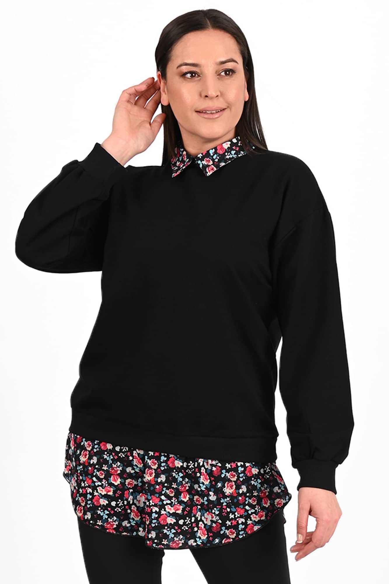 Bluza dama marimi mari cu flori 1438-23