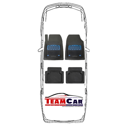 Covorase Auto Universale TeamCar® - set 5 piese, Blue
