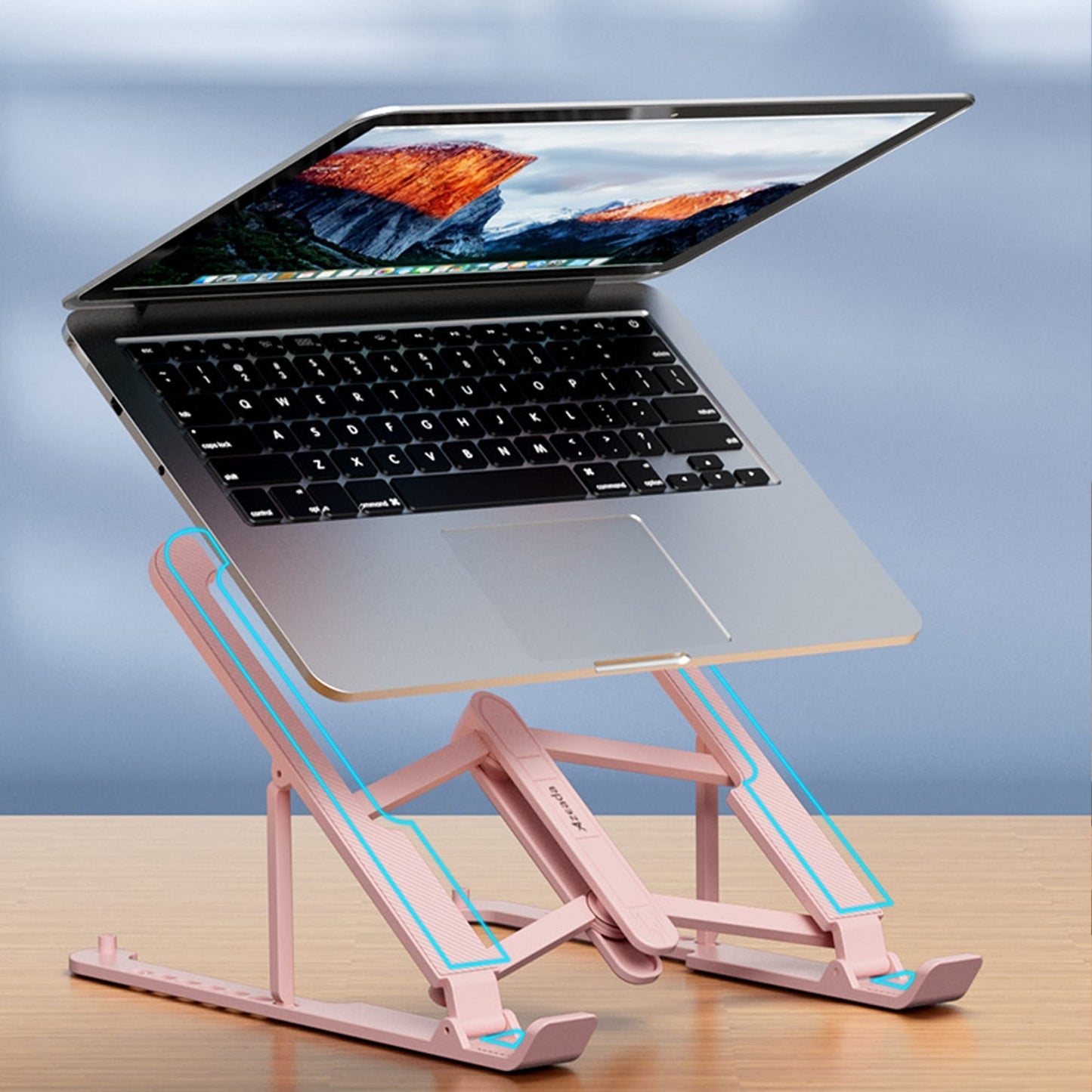Suport pentru laptop si tableta 9-17" Timebox, Roz