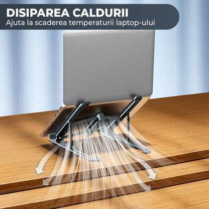 Suport pentru laptop si tableta 9-17" Timebox, Roz