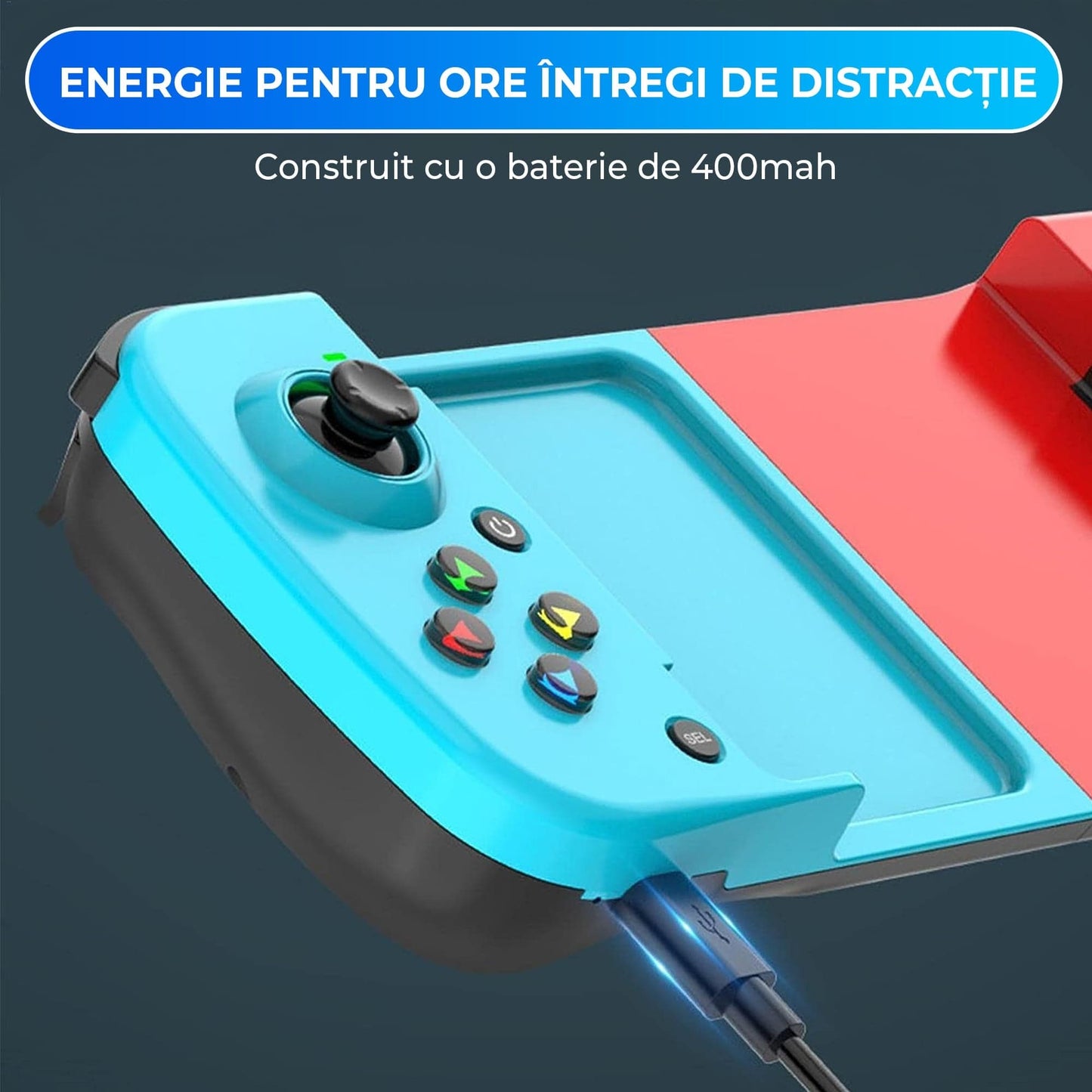 GamePad Controller Gaming pentru telefon Android, iOS, Nintendo Switch, Rosu