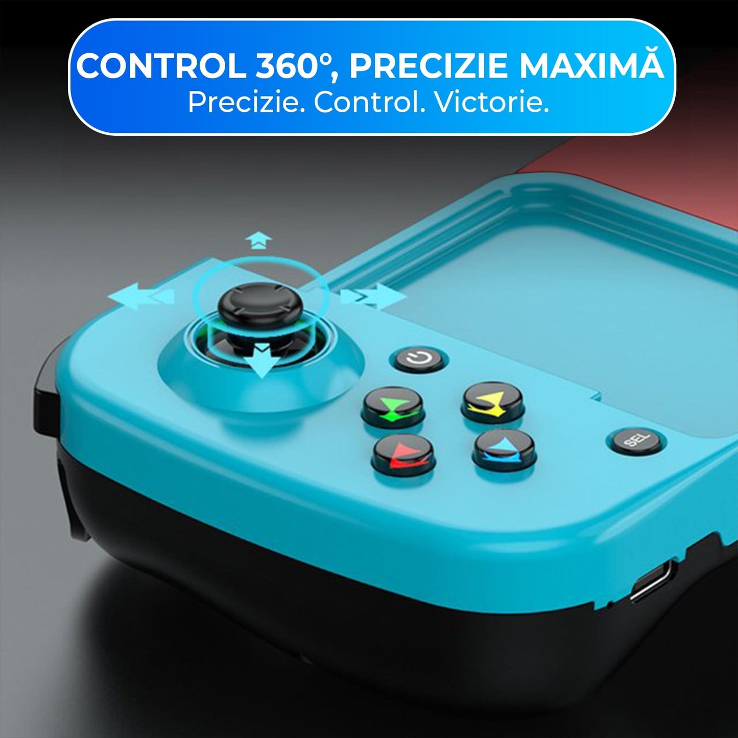 GamePad Controller Gaming pentru telefon Android, iOS, Nintendo Switch, Rosu