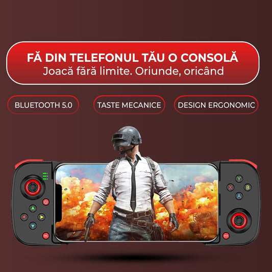 GamePad Controller Gaming pentru telefon Android, iOS, Nintendo Switch, Negru