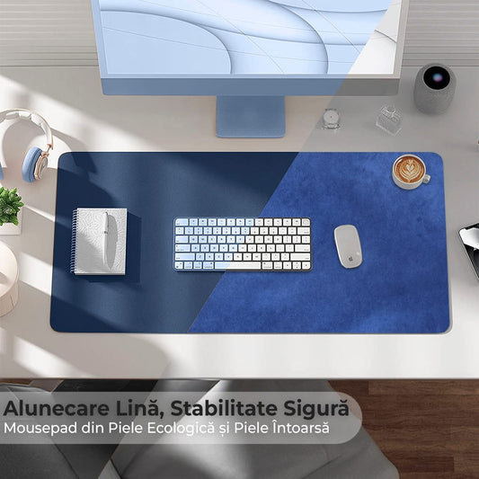 Mousepad office XXL Timebox, 90x45 cm, margini cusute impermeabil