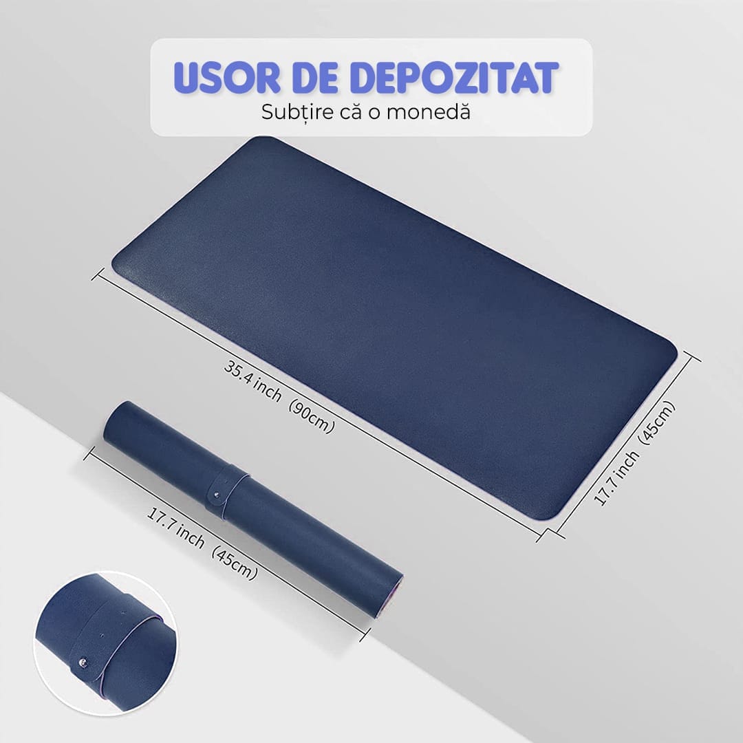 Mousepad office XXL Timebox, 90x45 cm, margini cusute impermeabil