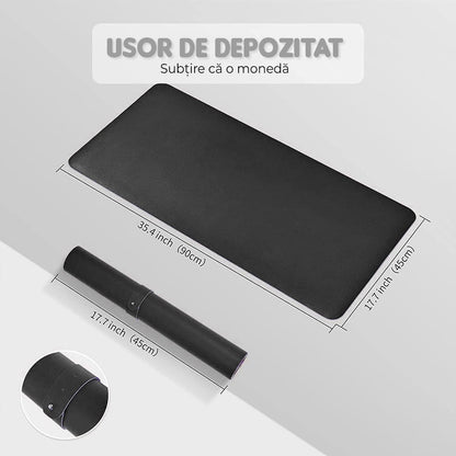 Mousepad office XXL Timebox, 90x45 cm, margini cusute impermeabil