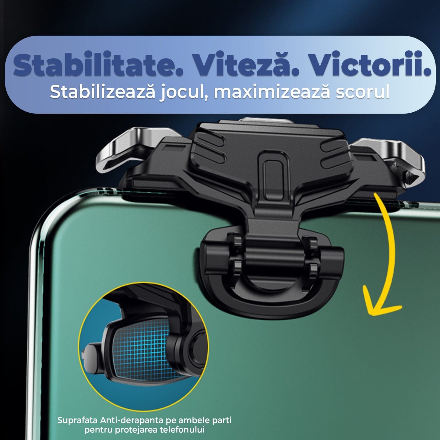 Triggere gaming pentru telefon, tableta, Fortnite, Call of duty -, Negru