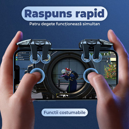 Triggere gaming pentru telefon, tableta, Fortnite, Call of duty -, Gri