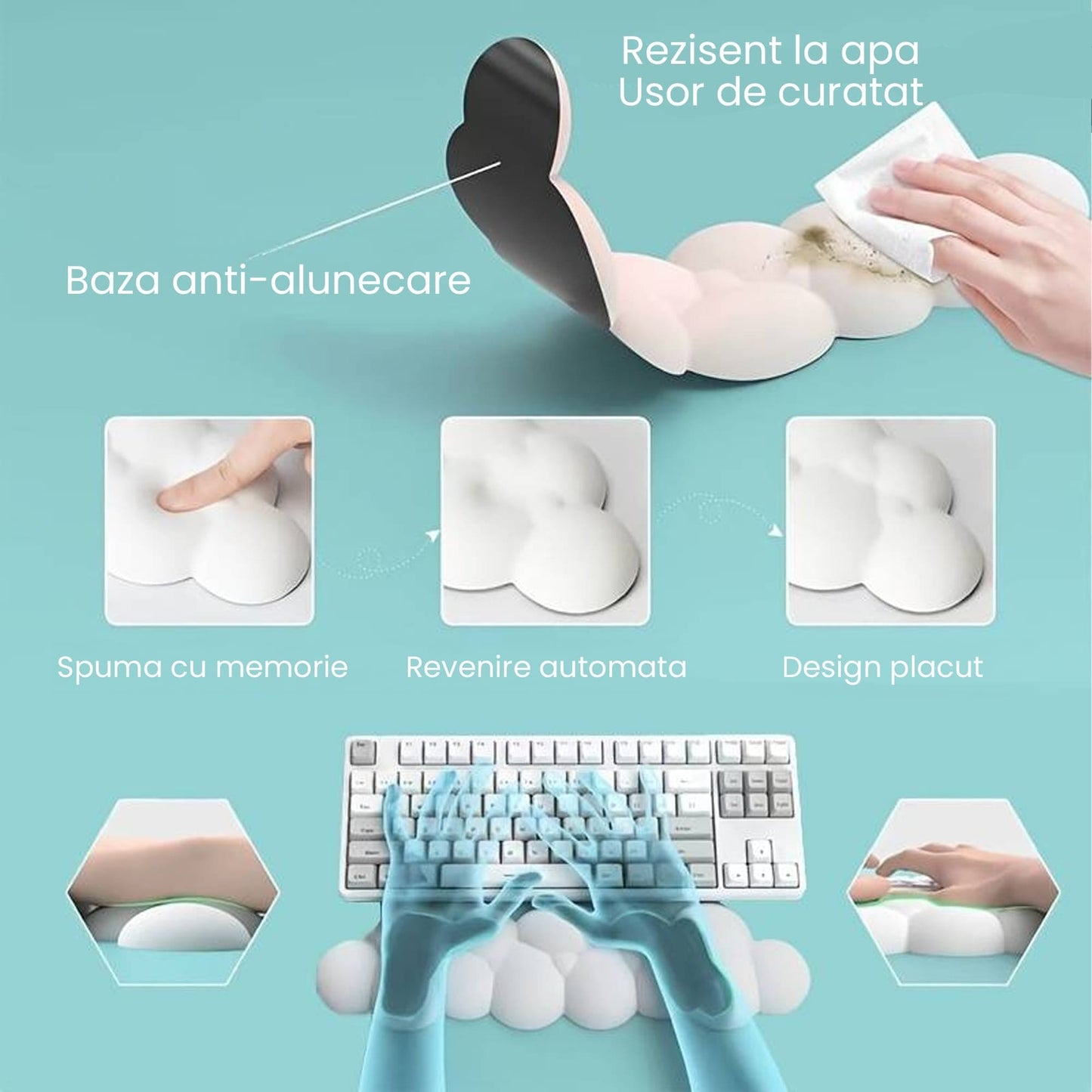 Mousepad ergonomic, Nor Verde inchis