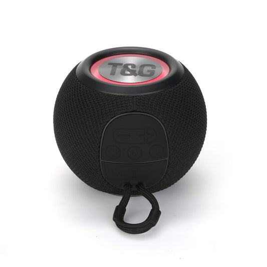 Boxa portabila, Bluetooth, Sunet surround 360, RGB, 1200mah, Negru