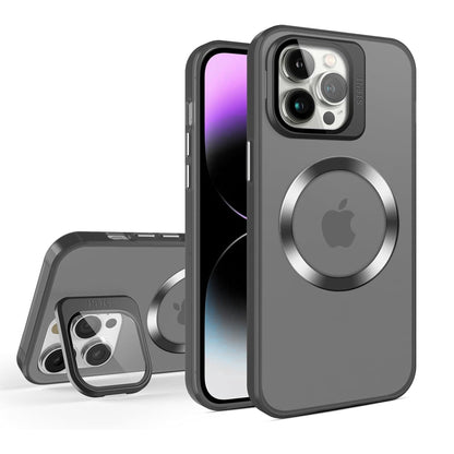 Husa de protectie Timebox, iPhone 15 Pro Max, Magsafe, Protectie camera, Negru