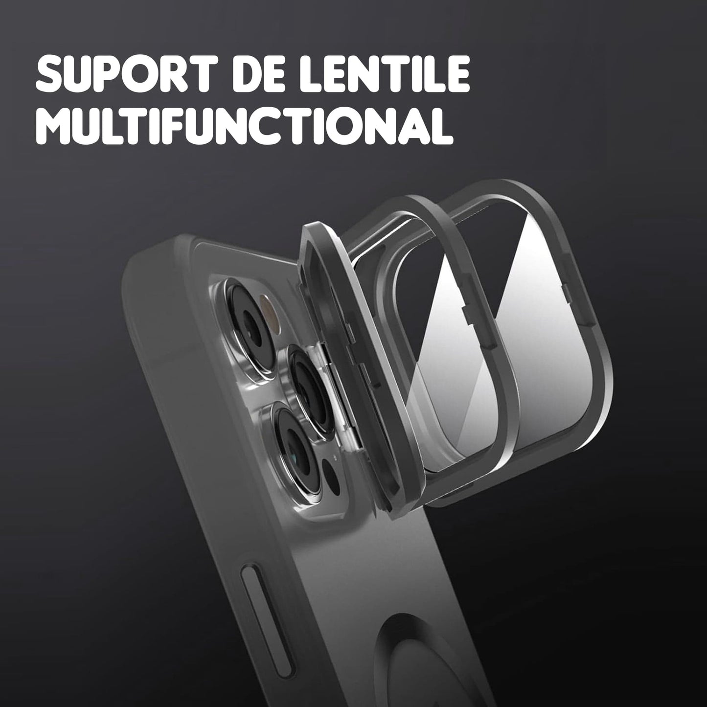 Husa de protectie Timebox, iPhone 15 Pro Max, Magsafe, Protectie camera, Negru