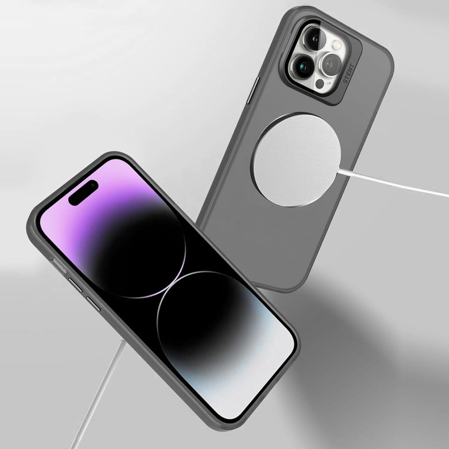 Husa de protectie Timebox, iPhone 15 Pro Max, Magsafe, Protectie camera, Negru